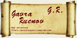 Gavra Ručnov vizit kartica